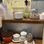 くるめラーメン ぼたもち - 卓上