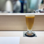 すし龍 - プレミアム生ビール熟撰　　¥1,100-