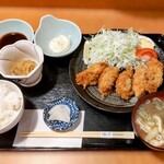 茶寮 ふ川 - 牡蠣フライ御膳