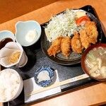 茶寮 ふ川 - 牡蠣フライ御膳