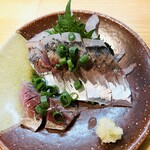 風の食堂 - 釣りアジ刺身