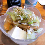 須賀乃湯 - ザーサイ冷奴（200円）