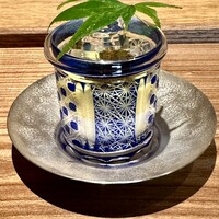 日本料理FUJI - 量を運ぶ先付　玉蜀黍の擂り流し餡掛け