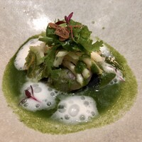 Jose Luis - 鯵のマリネ　柑橘とハーブのグリーンソース