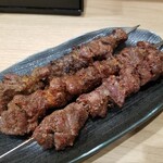 蘭州拉麺店 火焔山 - ラム串提供時。