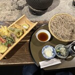 日本料理 筑膳 - 筑前きせつの天ざるそば　　　1980円