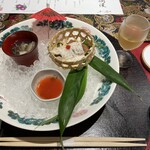 吉祥やまなか - 鮑と鱧の炙り