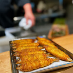 銀座 大石 - 罪深き鮎のコンフィ。 なんかちょっと可哀想ではあります。