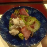 割烹 清風 - お造り：かつお、鱧、金目鯛、地だこ