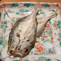 日本料理FUJI - ④開き豆鯵(静岡県焼津産、サスエ前田魚店)の唐揚げ
                      豆鯵というには大振りですが、産地ならではの香り、カラッと揚がり芳ばしく、塩も効いてシンプルながらも間違いない美味しさ