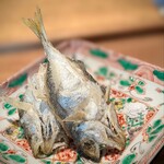 日本料理FUJI - ちょっと大きくなって、開きになった、鯵の唐揚げ。ふわふわで採れたてならではの美味しさです。