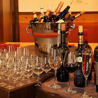 60種類以上！単品飲み放題プラン◎スパークリングワインもOK