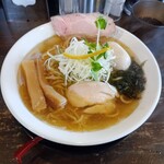 麺屋甚八 - 貝だしそば・味玉入り（大盛）