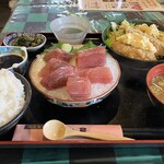 時代屋 ルフラン - 刺身用アジフライとまぐろ刺身定食