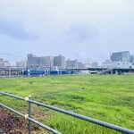 菓子店sion - 熱田神宮西駅からてくてく歩いていきました。青が多めのミュースカイ（期間限定？）が見られました♪