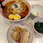 蒙古タンメン中本 - 北極やさい＋バター+ほうれん草＋メチャアジ