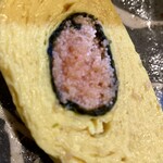 呑み喰い処 一久 - 【'24.7】明太子多いよね～。卵と混ざらないように海苔でコーティングされてる
