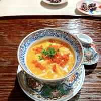 銀座嘉禅 - ③中国風茶碗蒸し 渡り蟹の内子ソース