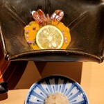 銀座 しのはら - ボタン海老のウニソース