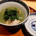 銀座 しのはら - オクラのすり流しの鍋