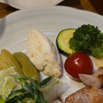 キッチン ブルー グローブ - 備え付け野菜、ポテサラは