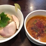 人力俥 - つけそば海老坦々麺980円税込