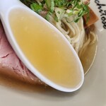 麺庵ちとせ - 絶妙な温度ですね☝冷たくは無いが温くも無いദ്ദി( ･᷅-･᷄ )✨