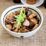 麺庵ちとせ - 肉めし☝はまぁねぇ～普通に旨い(笑)