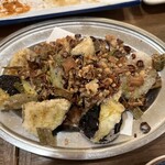 屋台屋 博多劇場 - ナスの揚げ物　香辛料が美味い