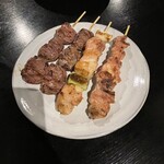 焼鳥 米五合 - ハツ、とり身、せせり