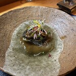 やよい鮨 - 鮑の蒸し物