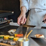 横浜 夜景 鉄板焼＆ステーキ 祥鳳 - ◆A5黒毛和牛サーロインの鉄板焼き&季節の焼き野菜