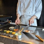 横浜 夜景 鉄板焼＆ステーキ 祥鳳 - ◆A5黒毛和牛サーロインの鉄板焼き&季節の焼き野菜