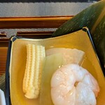 横浜 夜景 鉄板焼＆ステーキ 祥鳳 - ✱海老、冬瓜、ヤングコーンの炊合せ