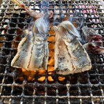 野沢屋 - 汚い網で焼きます(・∀・)