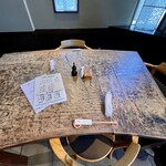 うなぎ馳走 八嶋 - 私達が使ったテーブル席