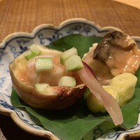 猩々 - 帆立　鯖　無花果酢