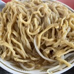 ラーメン もっけだの - 『ラーメンニンニクショウガ野菜マシマシ』の天地返し