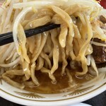 ラーメン もっけだの - 『ラーメンニンニクショウガ野菜マシマシ』の麺
