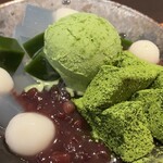 京はやしや - 抹茶わらび餅あんみつ
