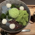 京はやしや - 抹茶わらび餅あんみつ