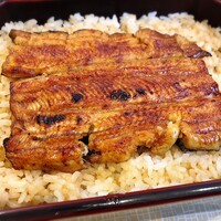 天然うなぎ しま村 - お重箱(竹)、ご飯大盛り