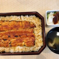 天然うなぎ しま村 - お重箱(竹) 、ご飯大盛り