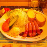 珈琲所コメダ珈琲店 - たっぷりアイスコーヒー モーニングセット＆ジャーマン＆ポークたまごトースト＆コメチキ＆アイスウインナー＆ミニシロノワール