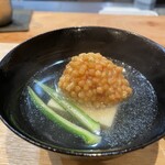 貴ぶ - ワニゴチぶぶあられ揚げ　雷椀、豆腐、お吸い物