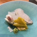 貴ぶ - オオモンハタ､ケンサキイカ、コリンンキーのお造り