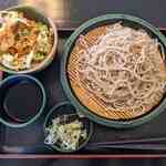 そば工房 ことぶき - かき揚げ丼セット700円+そば大盛150円