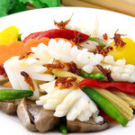 Stir-fried Mongo squid with XO sauce