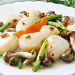 Stir-fried scallops with XO sauce