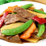 Stir fried beef with oyster sauce